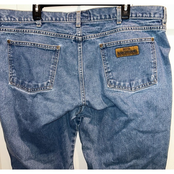 Schaeffer Outfitter Ranch Hand Men's Blue Denim Jeans 42 x 30 Medium Wash Cotton - Picture 5 of 6